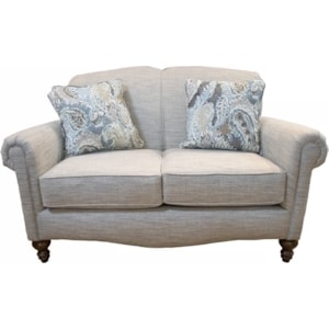 Traditional Loveseat with Accent Pillows