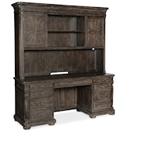 Traditional Desk with Hutch, Power Outlets, USB, Touch Lighting