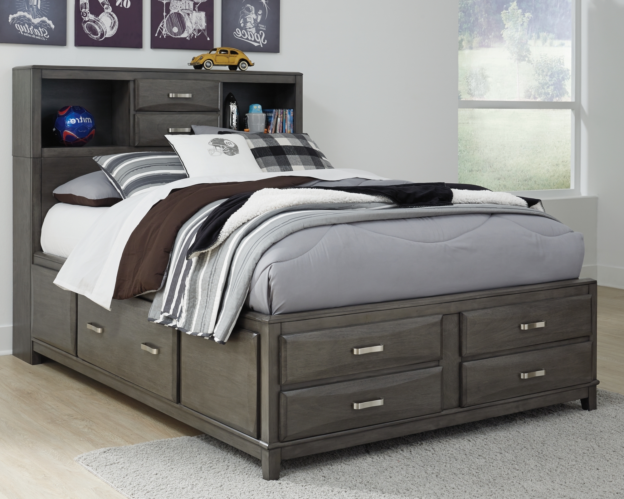 Full Storage Bed With 7 Drawers