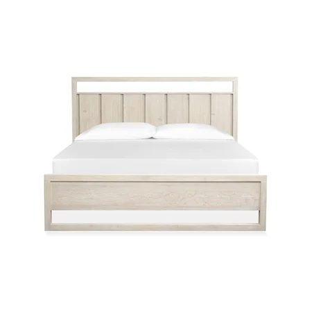 Rustic Queen Panel Bed with Low-Profile Footboard