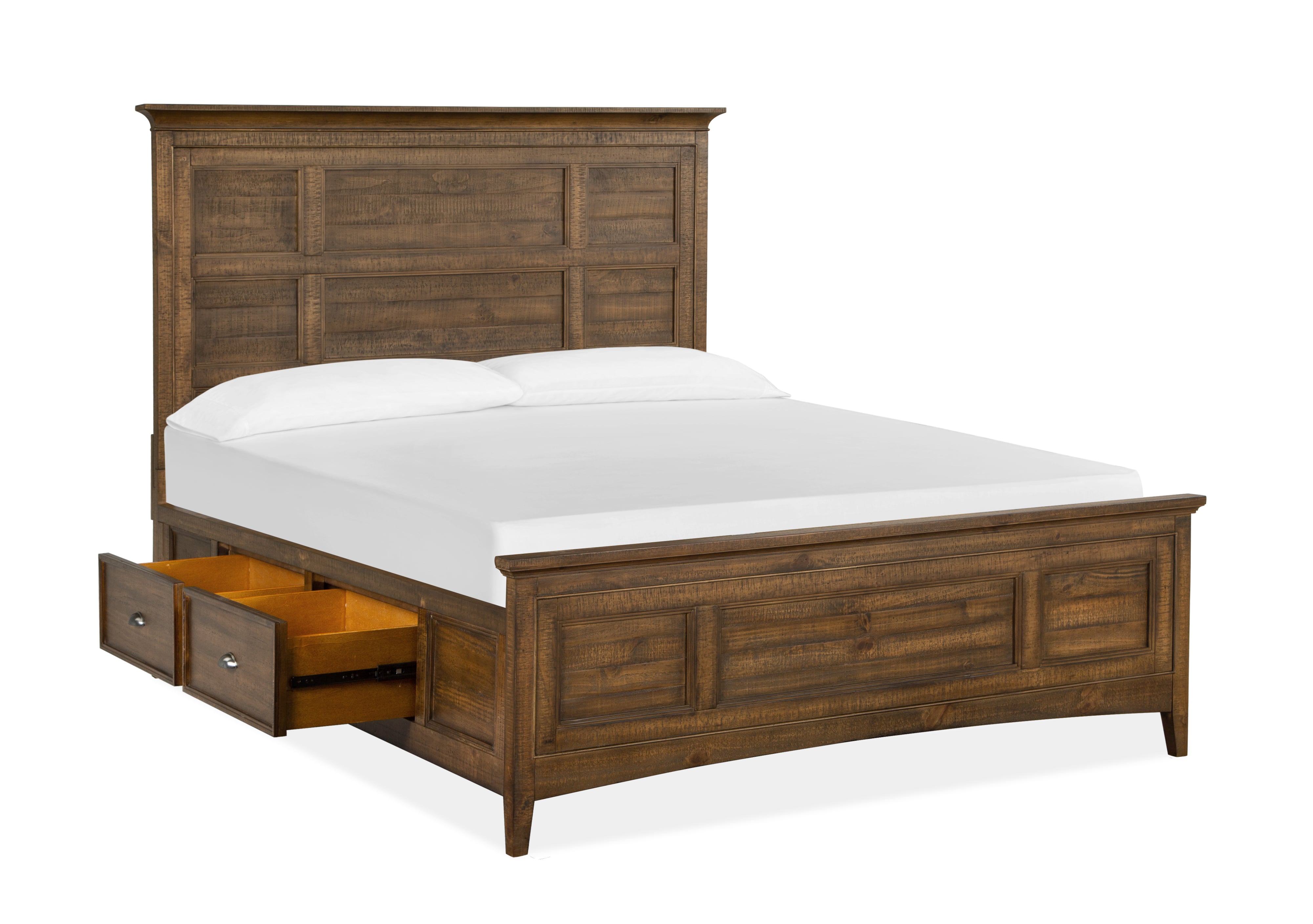 Sharon Bay Creek King Panel Bed with Storage Rails