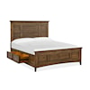 Magnussen Home Bay Creek Bedroom King Panel Bed with Storage Rails
