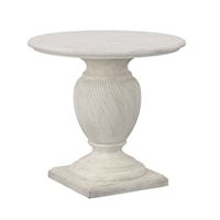 Contemporary Accent Table with Turned Pedestal Base