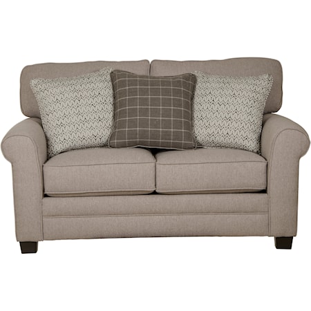 Relaxed Vintage Loveseat with Sock Rolled Arms