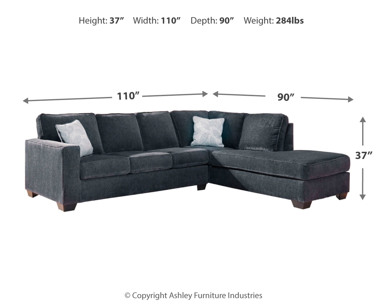 2-Piece Sleeper Sectional With Chaise