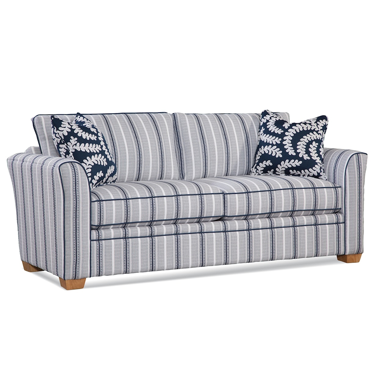 Braxton Culler Bridgeport Queen Sleeper Sofa with Wood Legs