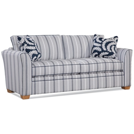Queen Sleeper Sofa with Wood Legs