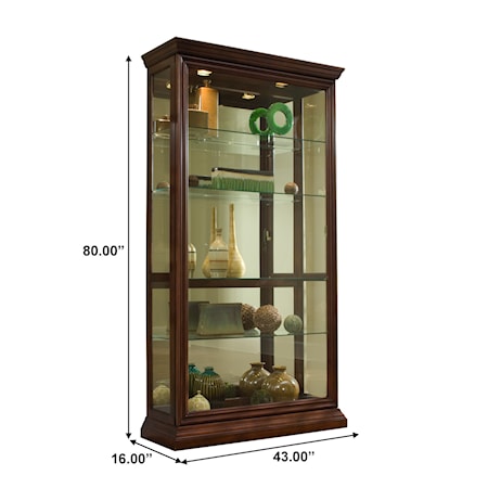 Two-Way Sliding Door Curio Cabinet