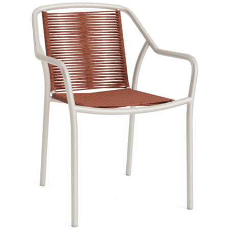 Stacking Dining Armchair w/Rope Seating