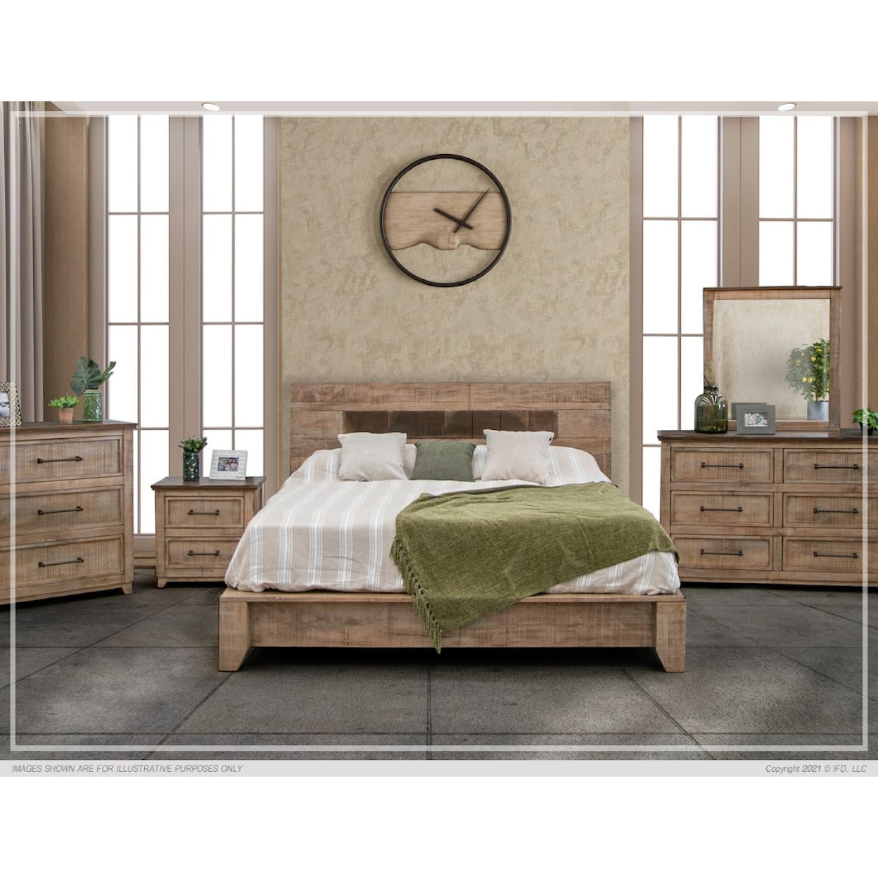 International Furniture Direct Comala 6-Drawer Bedroom Dresser