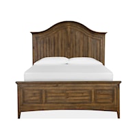 Transitional Queen Arched Storage Bed 