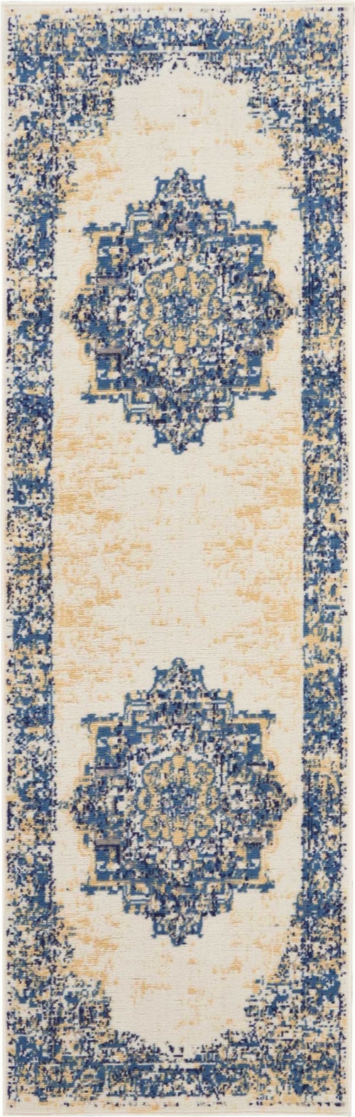 2'3" x 7'6" White Runner Rug