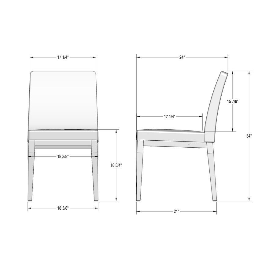 Upholstered Low Back Dining Side Chair