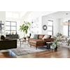 Bravo Furniture Trafton Leather Chaise Sofa w/ USB Port & Wood Feet