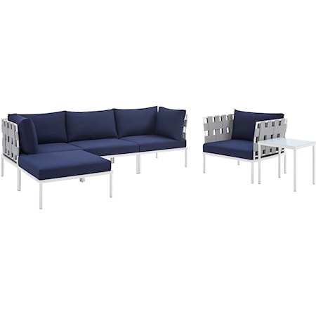 Outdoor 6-Piece Aluminum Seating Set