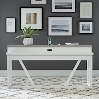 Modern Farmhouse Console Bar Table with Charging Station