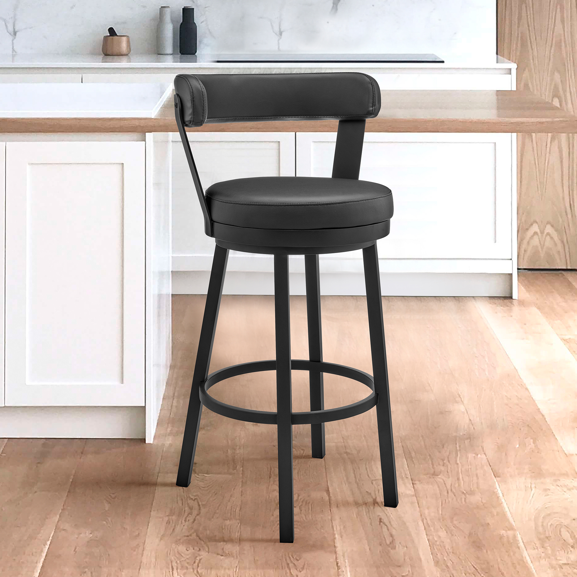 Armen Living Bryant Swivel Barstool