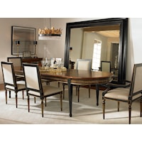 Table and Chair Set with 2 Arm Chairs and 3 Side Chairs
