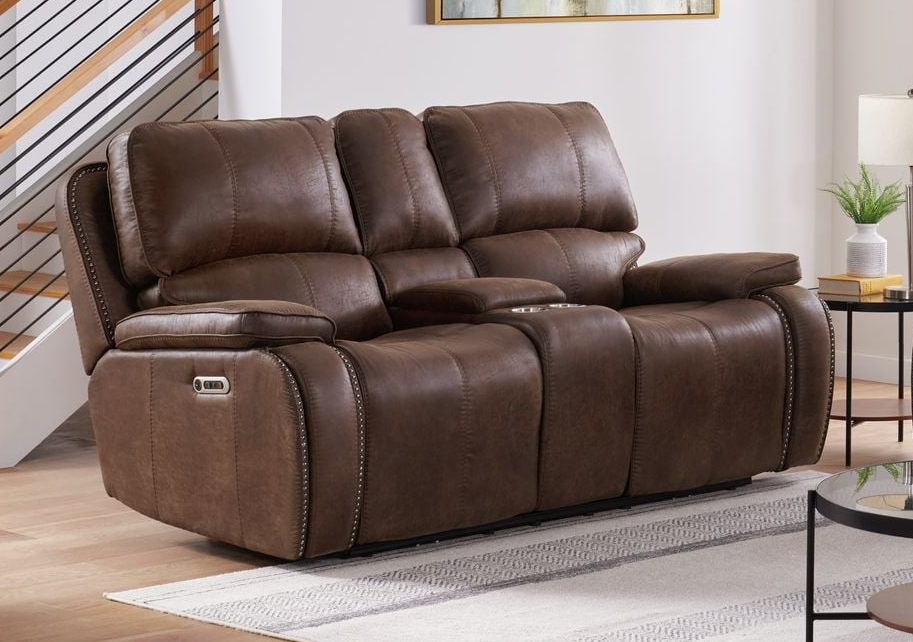 Elements International Atlantis Power Reclining Loveseat