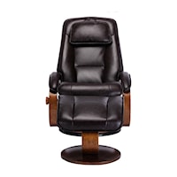 Contemporary Swivel Recliner and Ottoman