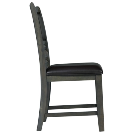 Standard Height Faux Leather Side Chair