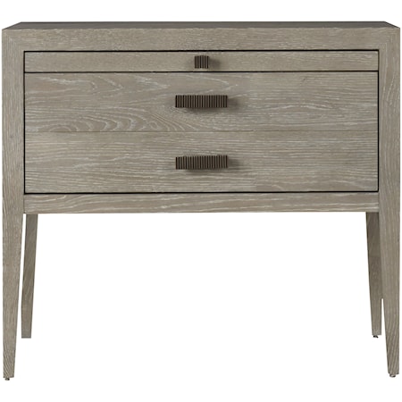 Contemporary Kennedy Nightstand with Pull-Out Shelf