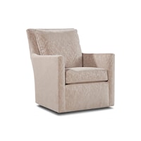 Transitional Swivel Chair with Track Arms