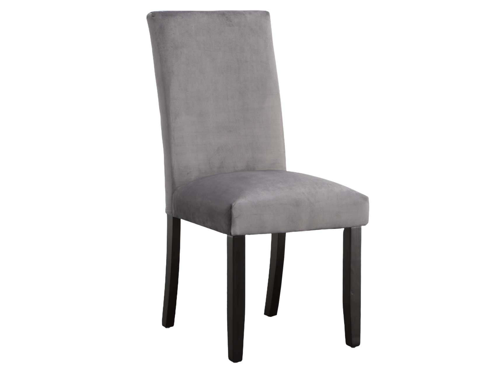 Gray Velvet Side Chair