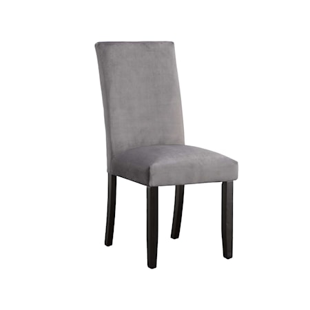 Gray Velvet Side Chair