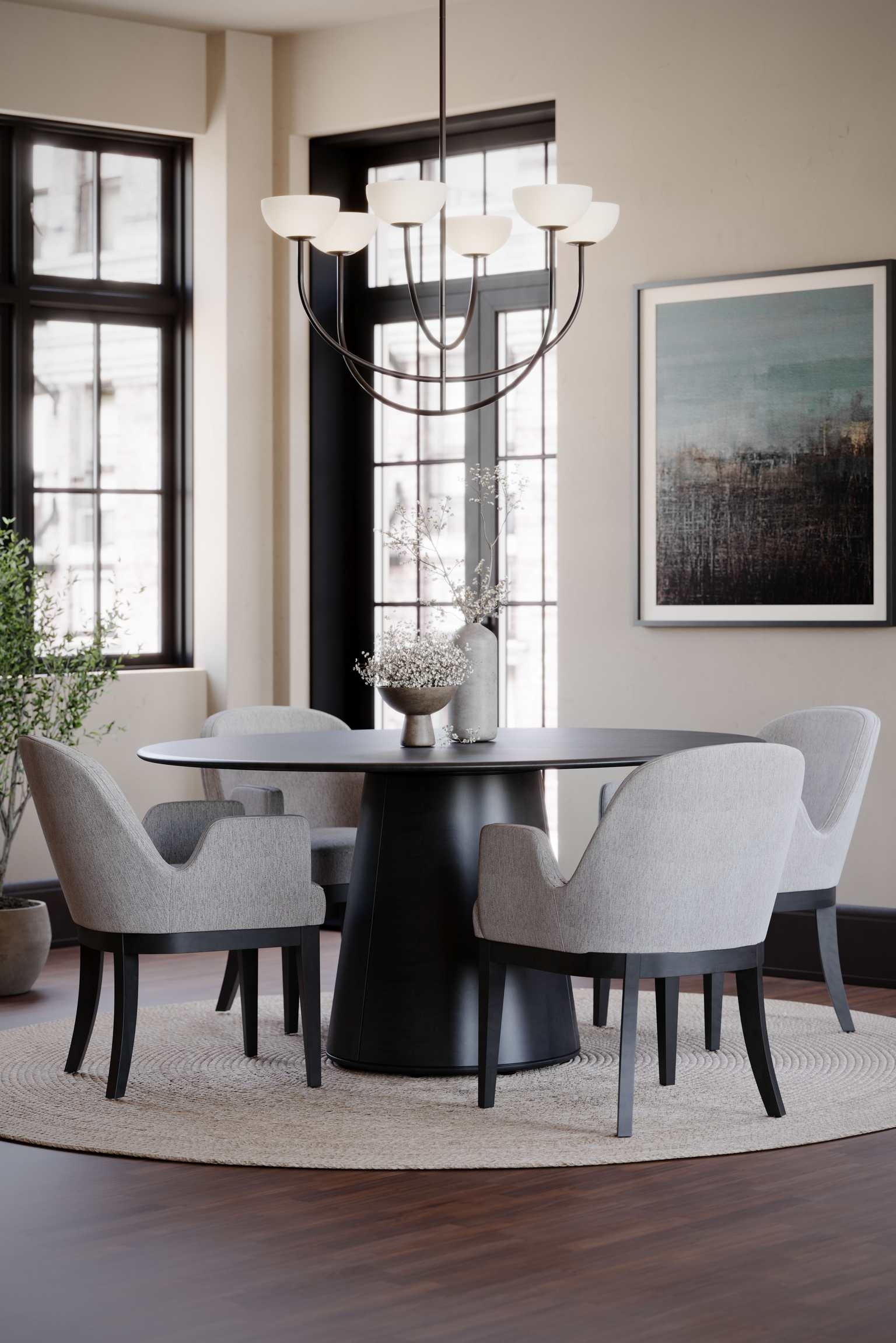 60" Round Pedestal Dining Table