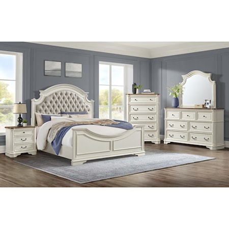 Queen Upholstered Sleigh Bed