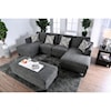 Furniture of America Lowry Sectional Sofa with Ottoman