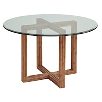 Sheridan 42 Inch Round Glass Top Dining Table