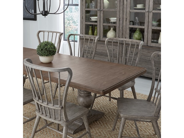 5-Piece Trestle Dining Set