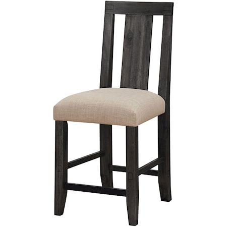Solid Wood Upholstered Counter Stool