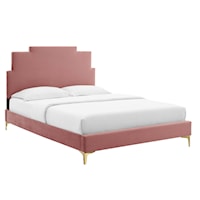 Performance Velvet Queen Platform Bed