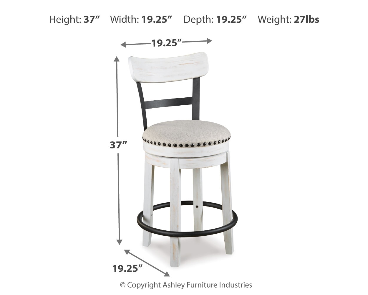 Uph Swivel Barstool (1/Cn)
