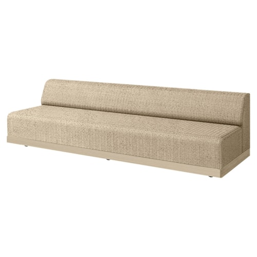 Padded 105" Armless Sofa Section With Woven In Reticulated Foam - Barley / Flax
