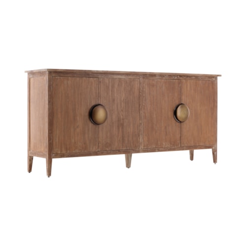 Transitional 4-Door Sideboard with Removable Shelf