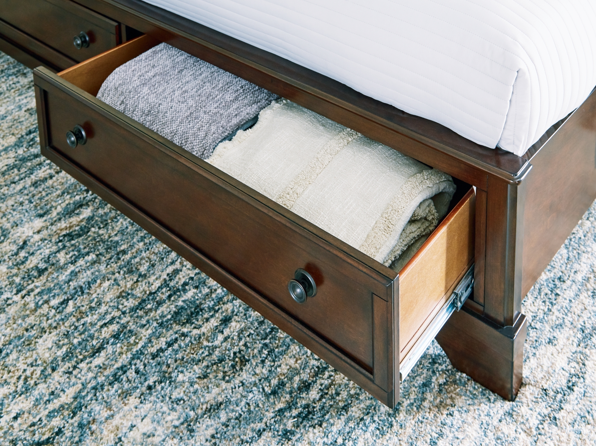 Queen Sleigh Storage Bed