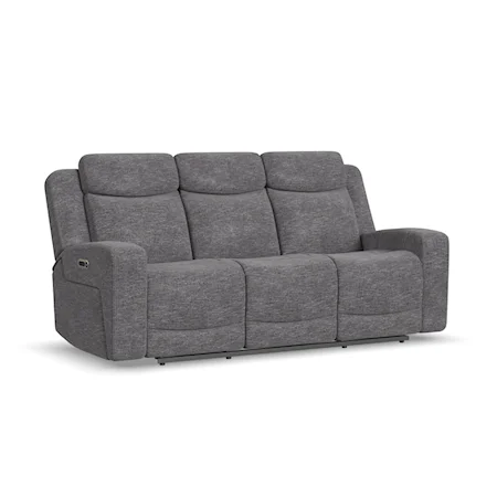 Casual Power Reclining Sofa with Power Headrest