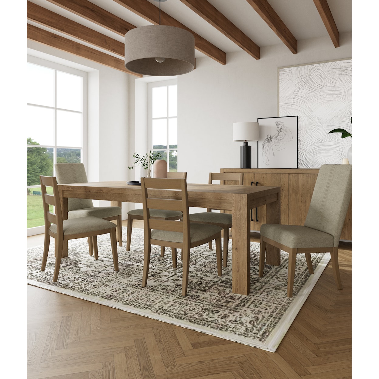 Riverside Furniture Davie Contemporary 7-Piece Dining Set