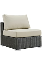 Modway Sojourn Outdoor Patio Sunbrella® Ottoman - Gray