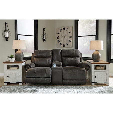 Power Reclining Loveseat with Console