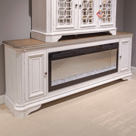 244 82 Inch Console W/ Fire Ft