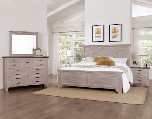 Transitional Queen Bedroom Group with Mansion Bed