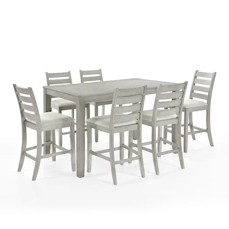 Farmhouse 5-Piece Counter Height Dining Set