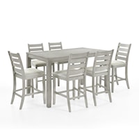 Farmhouse 5-Piece Counter Height Dining Set