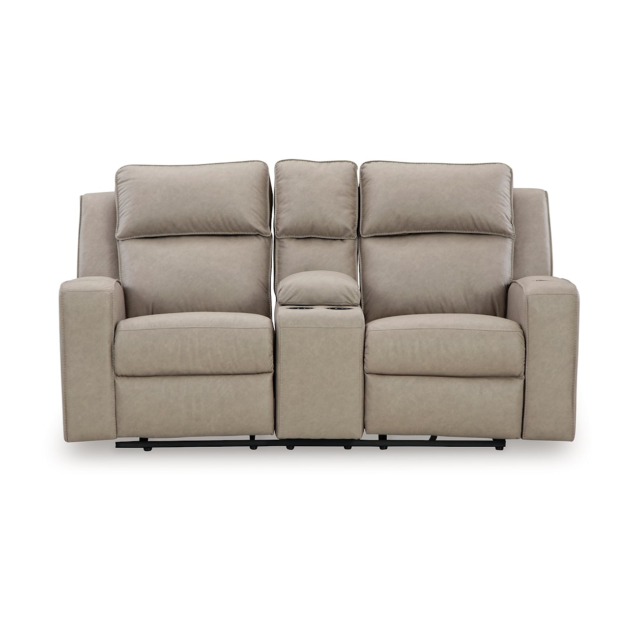 Ashley Signature Design Lavenhorne Double Reclining Loveseat w/ Console