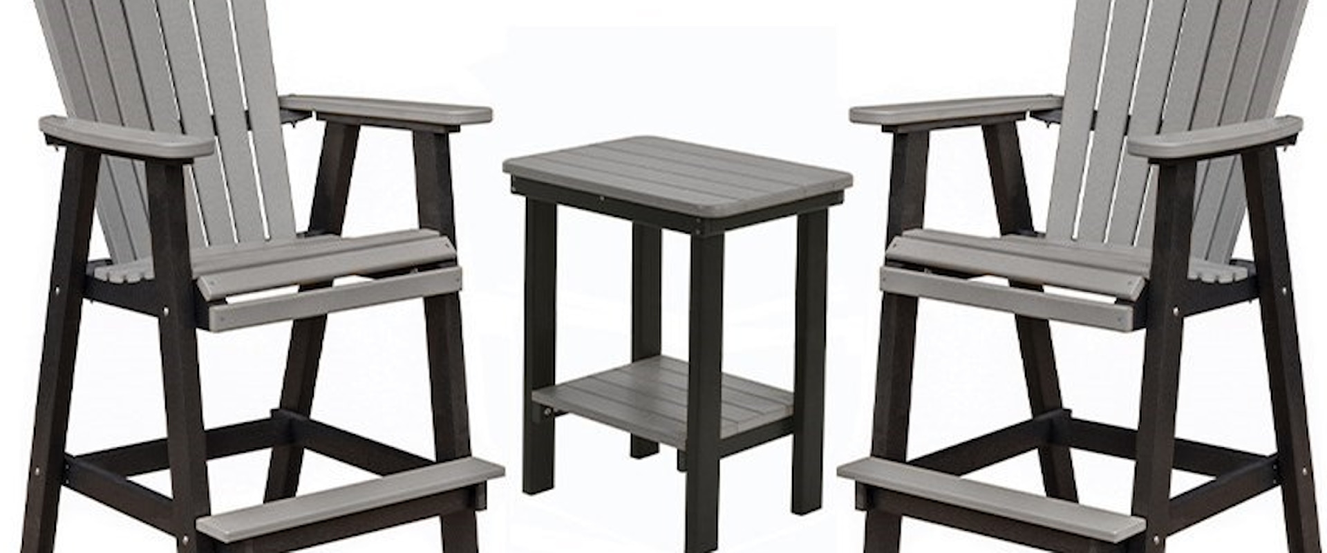 Outdoor Counter Height End Table and Chairs Set